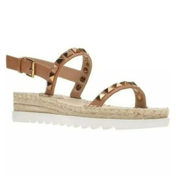 Wild Pair Shoes - Wild Pair Yeleneh Studded Espadrille Sandals-11